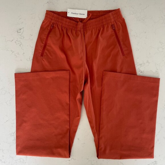 Outdoor Voices Flare Pull On Pant Recycled Poly Blend Cacao Orange Sz S NWT - Picture 1 of 11